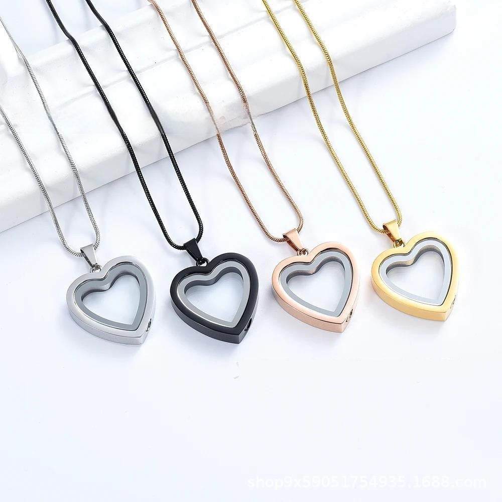 Fashion Personalized Heart-shaped Cinerary Casket Necklace