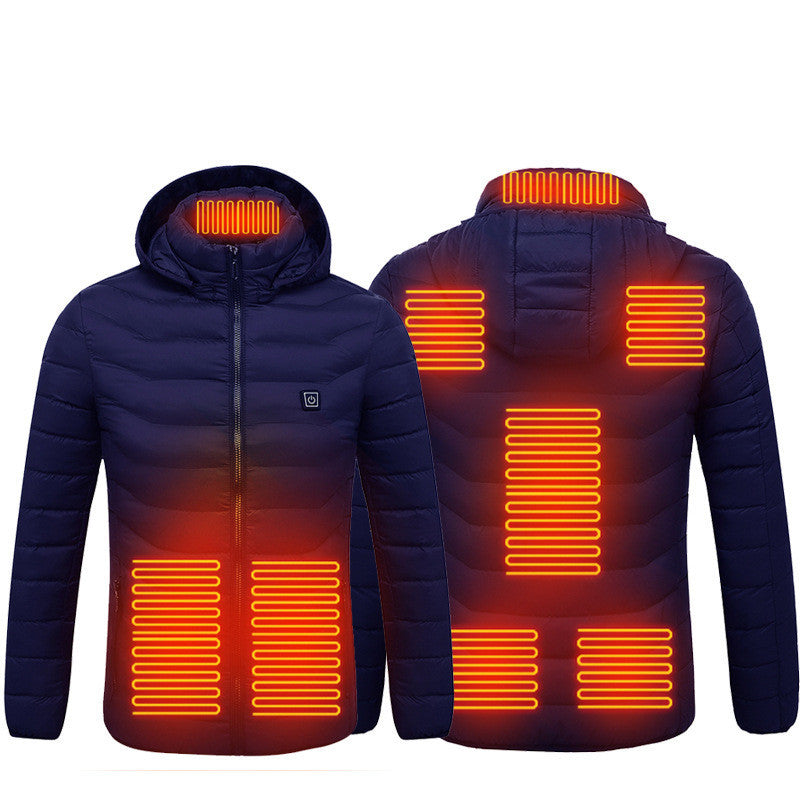 New Heated Jacket Coat USB Electric Jacket Cotton Coat Heater Thermal Clothing Heating Vest Men's Clothes Winter BargainsRule