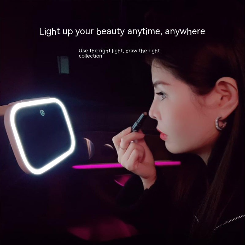 Car makeup mirror with LED lights BargainsRule