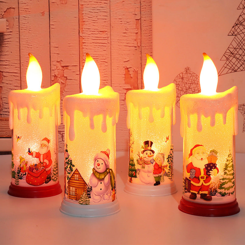 Simulation Flame Candle Santa Claus Decoration Night Light