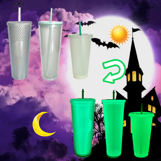 Cross-border E-commerce New Product Plastic Sippy Cup Luminous Cup Fluorescent Cup Discoloration Cup