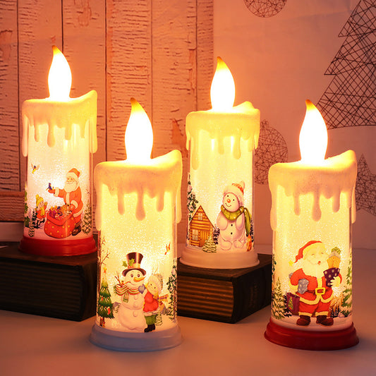 Simulation Flame Candle Santa Claus Decoration Night Light