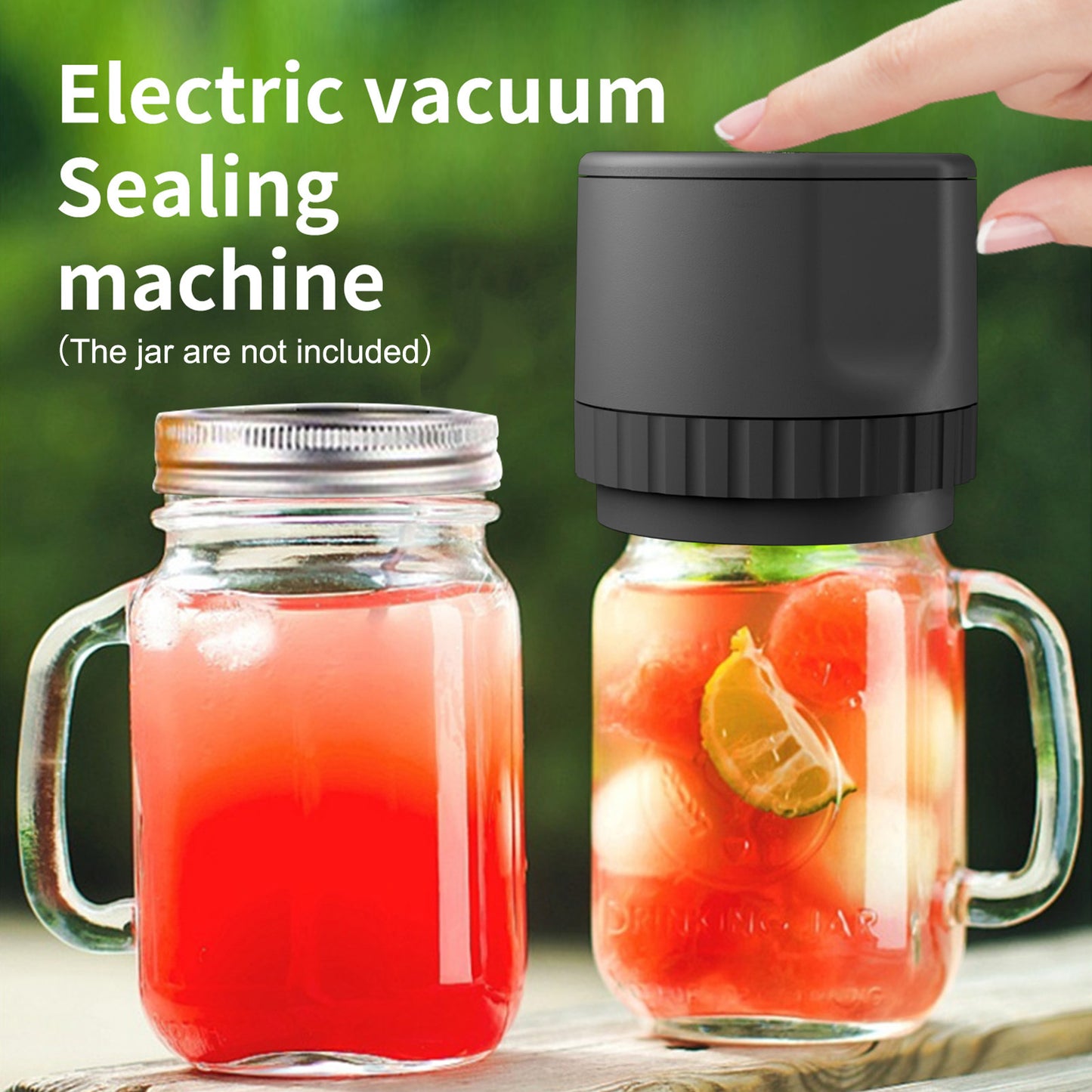 Electric Mason Jar Vacuum Sealer Kit Cordless Automatic Jar Sealer Kit for Food Storage and Fermentation with Wide-Mouth and Regular-Mouth Mason Jar Lids BargainsRule