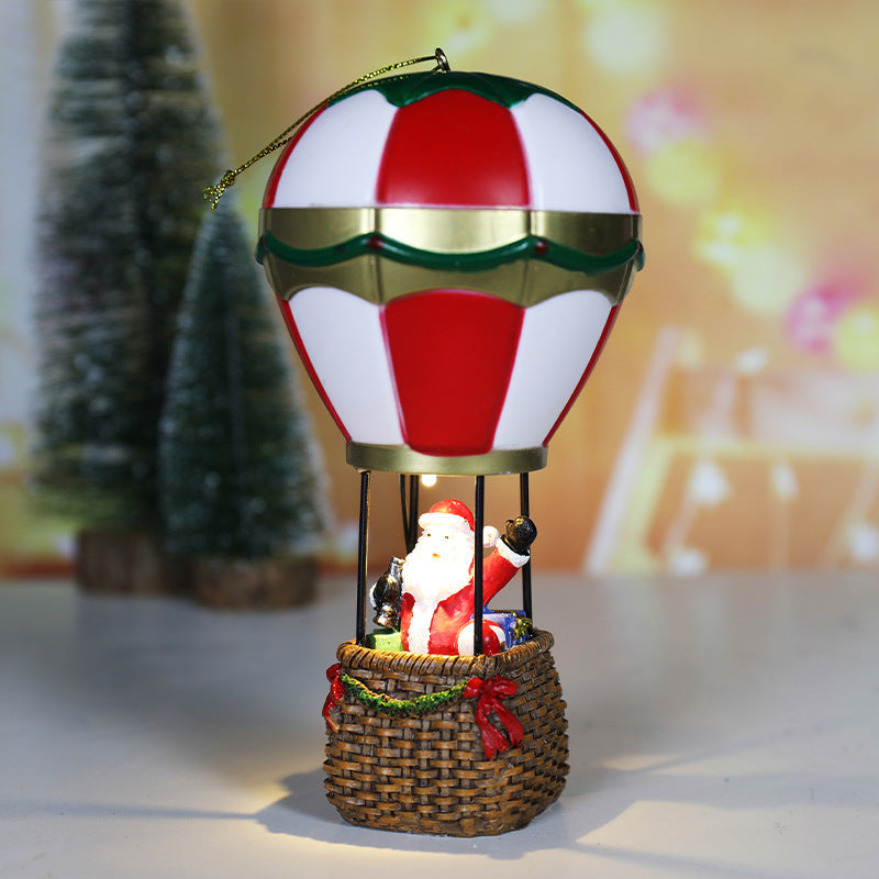 Christmas Resin Decorations Luminous Fireplace Small Night Lamp Decorative Ornaments BargainsRule