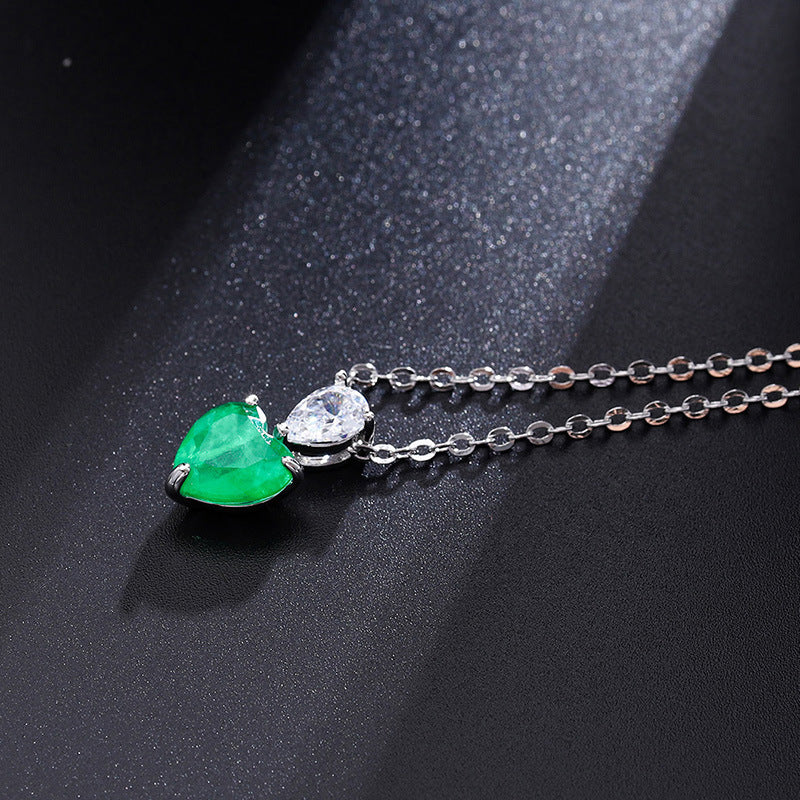 Raiba Emerald Necklace Retro Europe And America