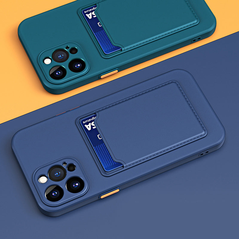 Simple Pure Color Liquid Silicone Phone Case