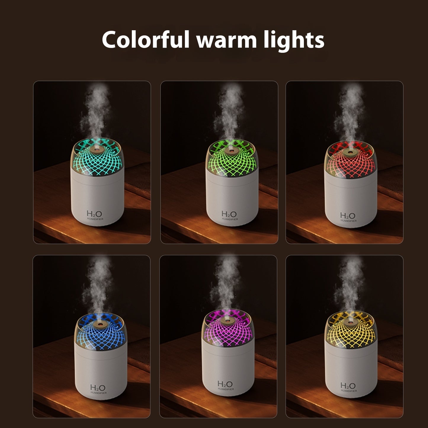 Colorful Light Spray Glass Cup Humidifier