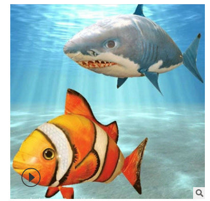 Remote Control Shark Toys Air Swimming Fish Infrared RC Air Balloons Inflatable RC Flying Air Plane Kids Toys BargainsRule