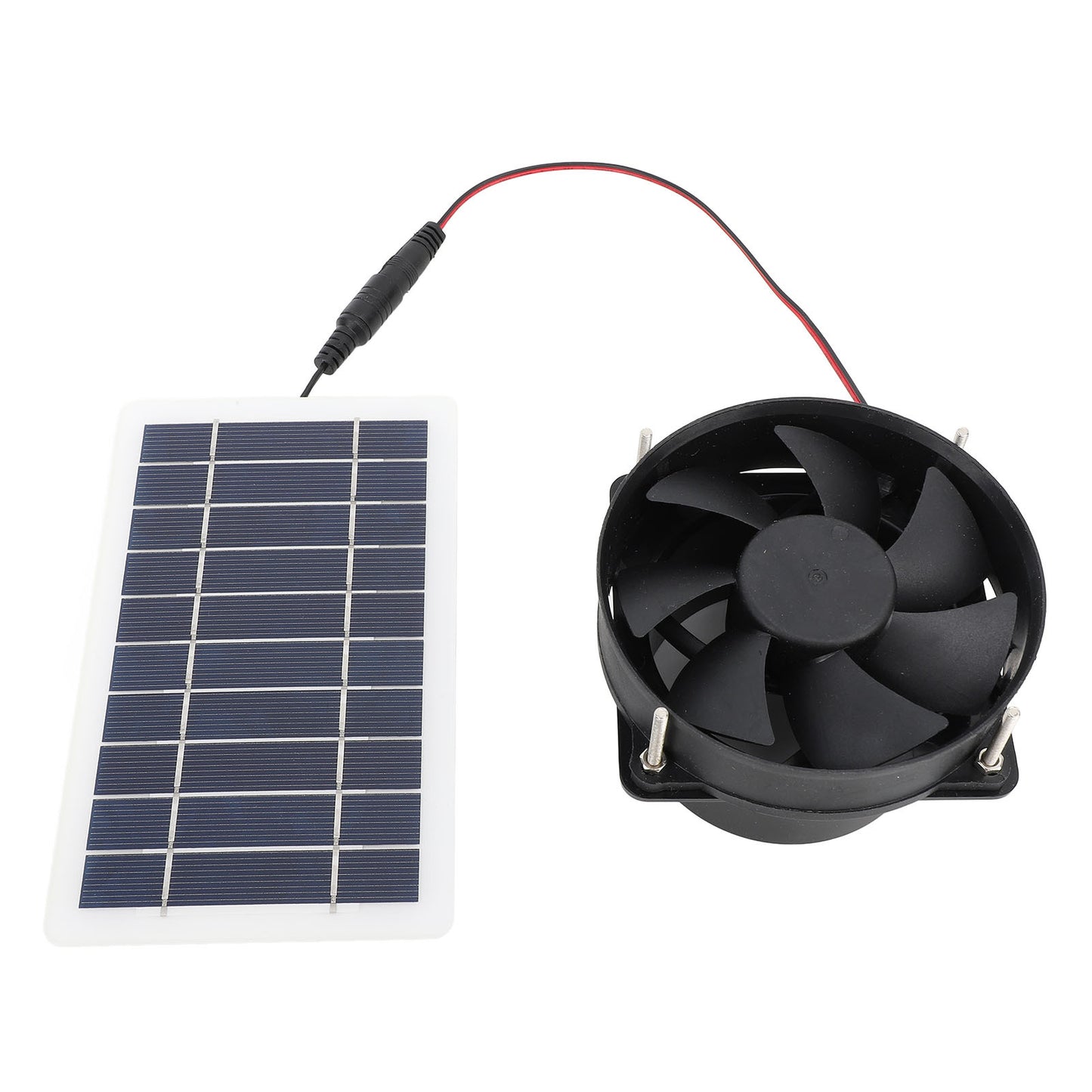 10W Solar Panel Powered Fan Kit Monocrystalline Silicon Solar Powered Exhaust Fan Portable Silent Solar Panel Fan for Outdoor