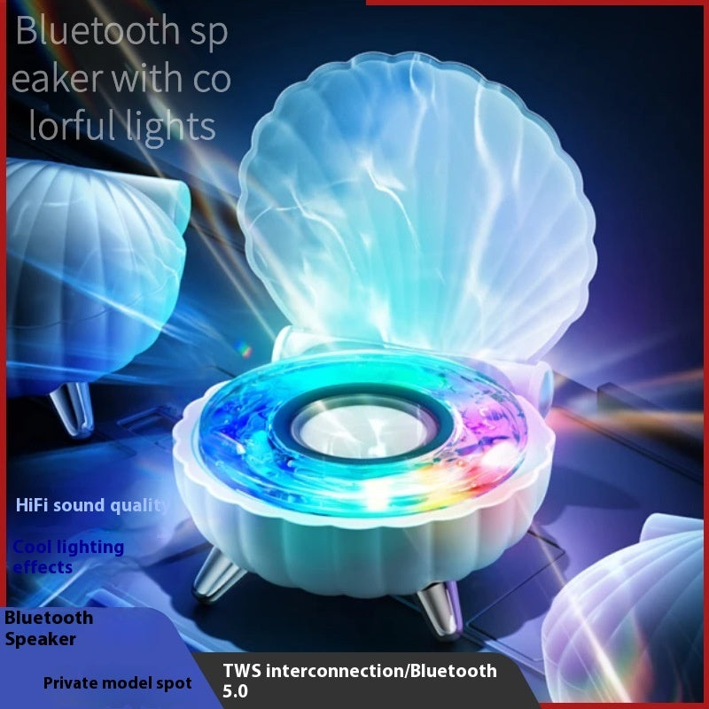 Shell Bluetooth Stereo Colorful Light Bedroom Mini Ambience Light BargainsRule