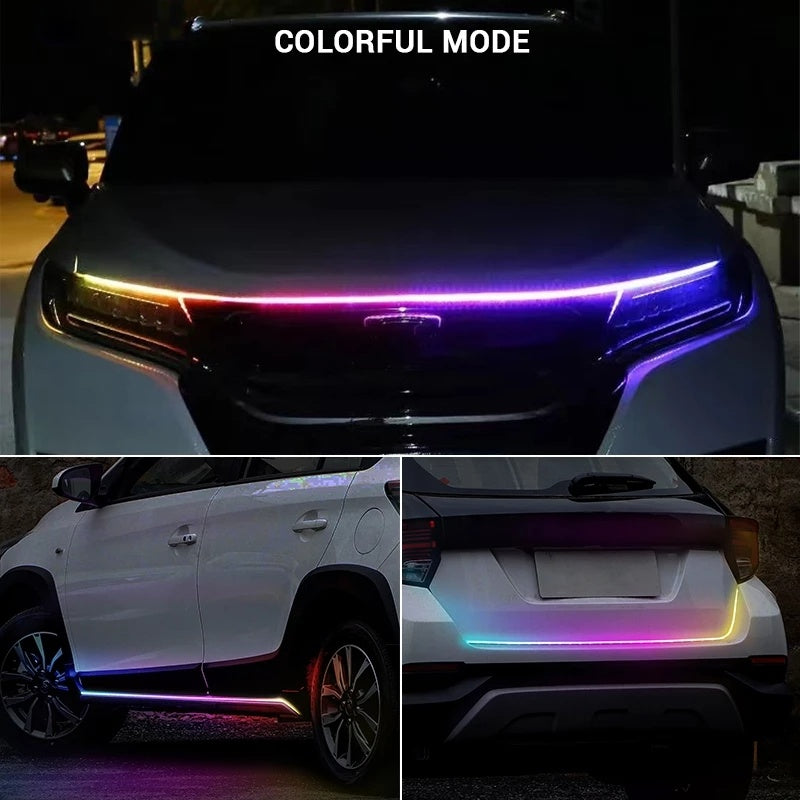 LED Colorful Car Head Cover Through Light BargainsRule