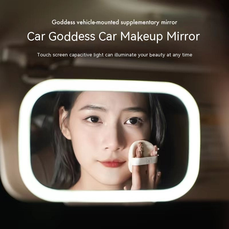 Car makeup mirror with LED lights BargainsRule