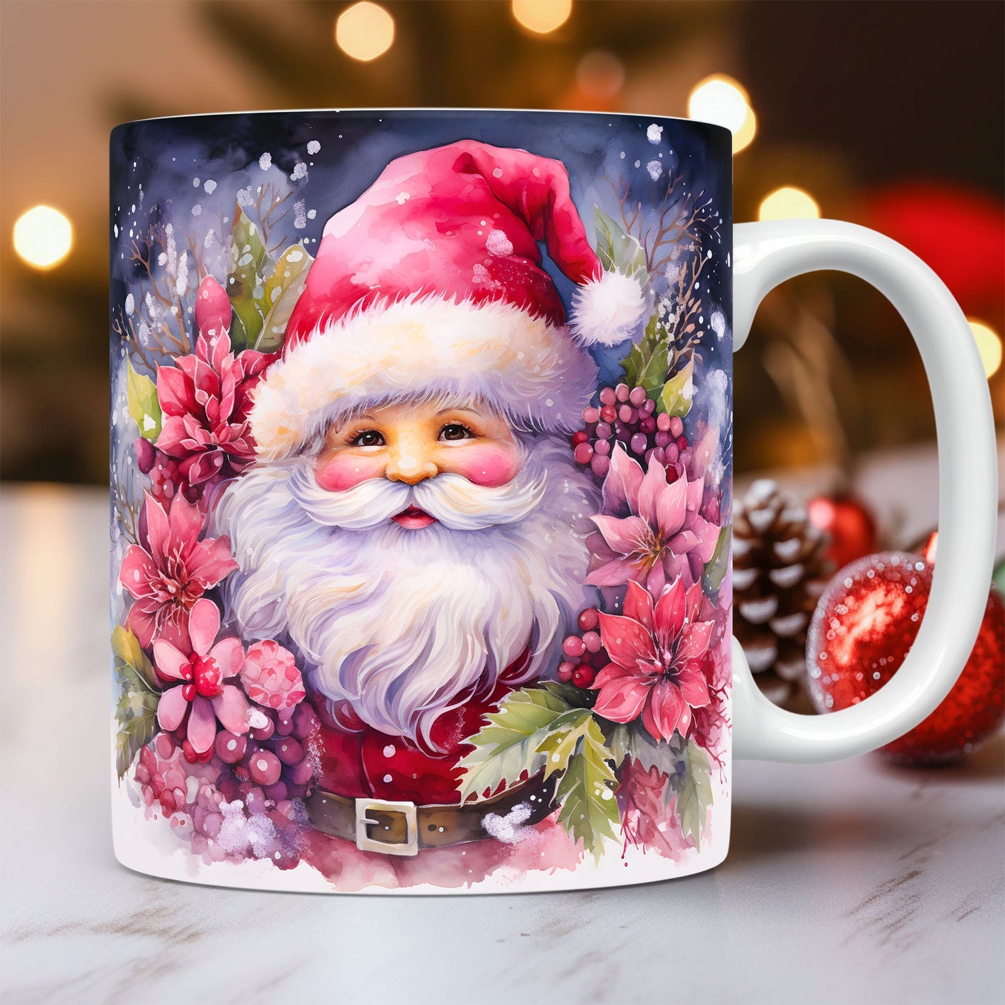 Christmas Theme Ceramic Mug 3D Santa Claus Coffee Cup Kitchen Gadgets