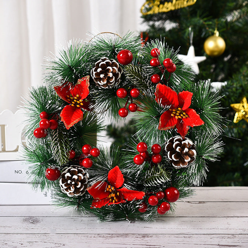 Handmade Simulation Of Christmas Wreath Hanging On The Door BargainsRule