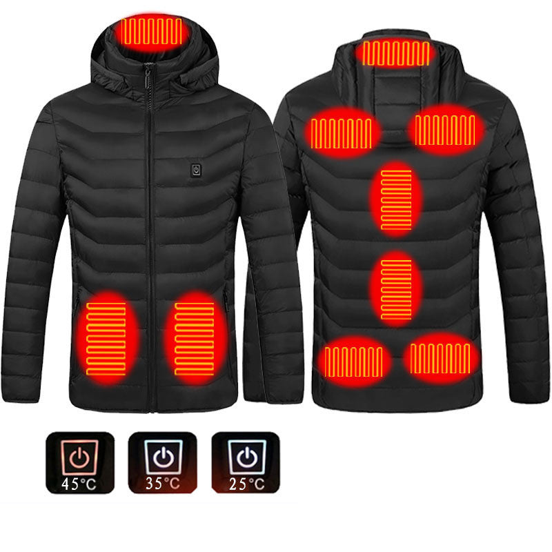 New Heated Jacket Coat USB Electric Jacket Cotton Coat Heater Thermal Clothing Heating Vest Men's Clothes Winter BargainsRule