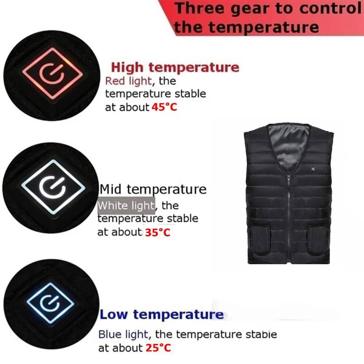 Heated Vest For Men & Women, Smart Heated Jacket, Battery Not Included BargainsRule