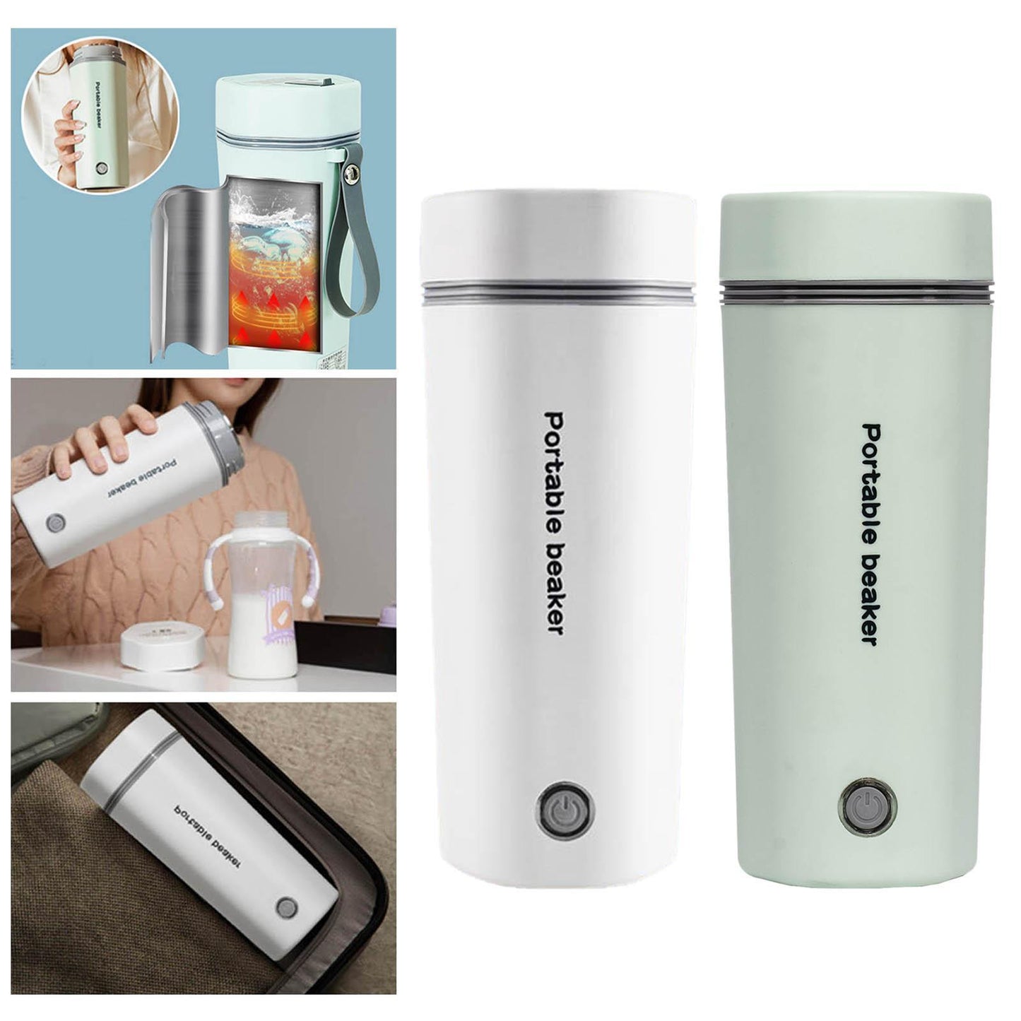 Electric Car Kettle Cup Fast Heating Heater Bottle For Travel Coffee Tea