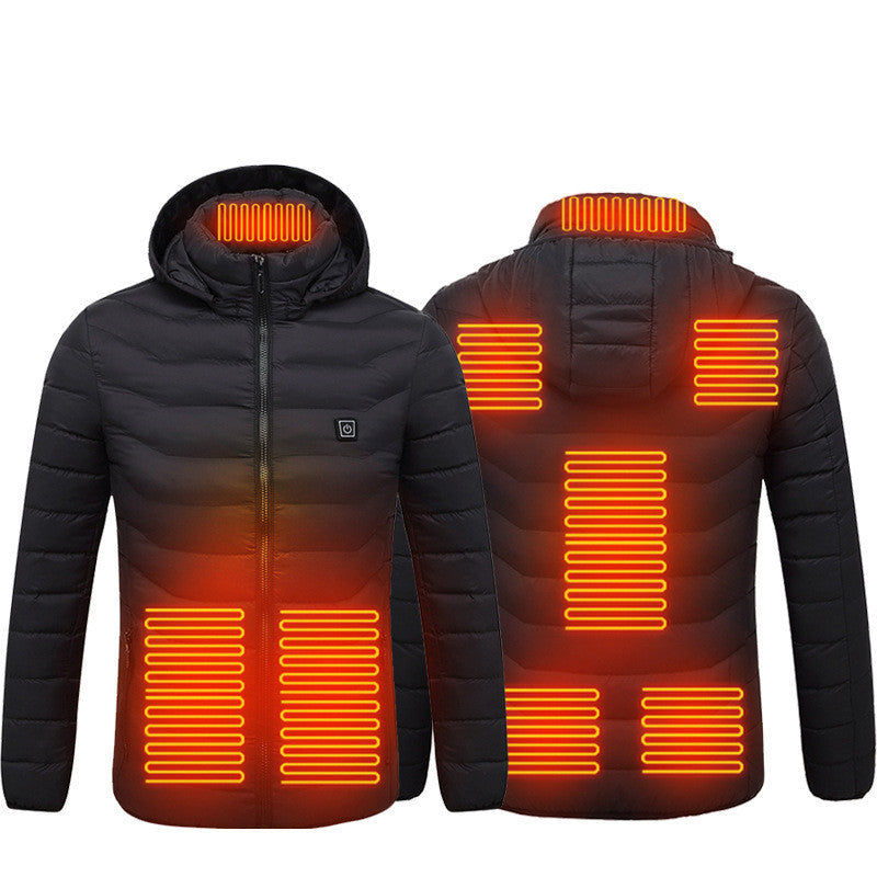 New Heated Jacket Coat USB Electric Jacket Cotton Coat Heater Thermal Clothing Heating Vest Men's Clothes Winter BargainsRule