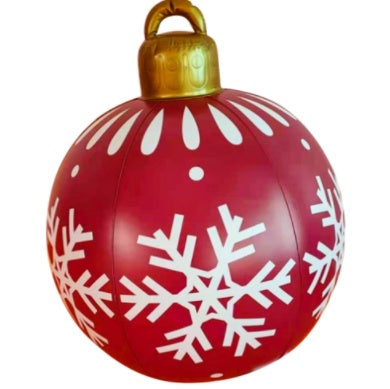 Christmas Ornament Ball Outdoor Pvc 60CM Inflatable Decorated Ball PVC Giant Big Large Balls Xmas Tree Decorations Toy Ball BargainsRule