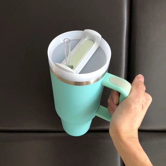 Portable High-capacity Stainless Steel Car Straw Cup