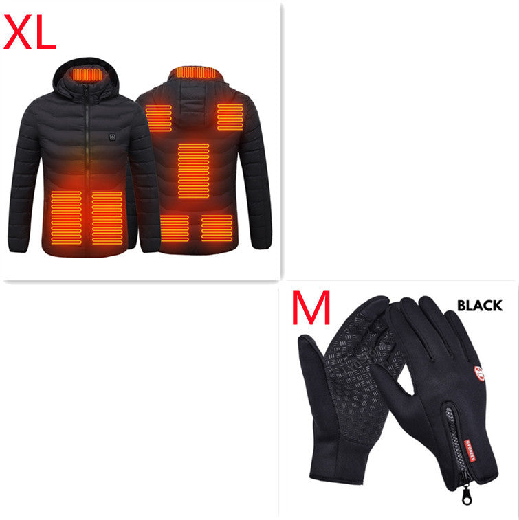 New Heated Jacket Coat USB Electric Jacket Cotton Coat Heater Thermal Clothing Heating Vest Men's Clothes Winter BargainsRule