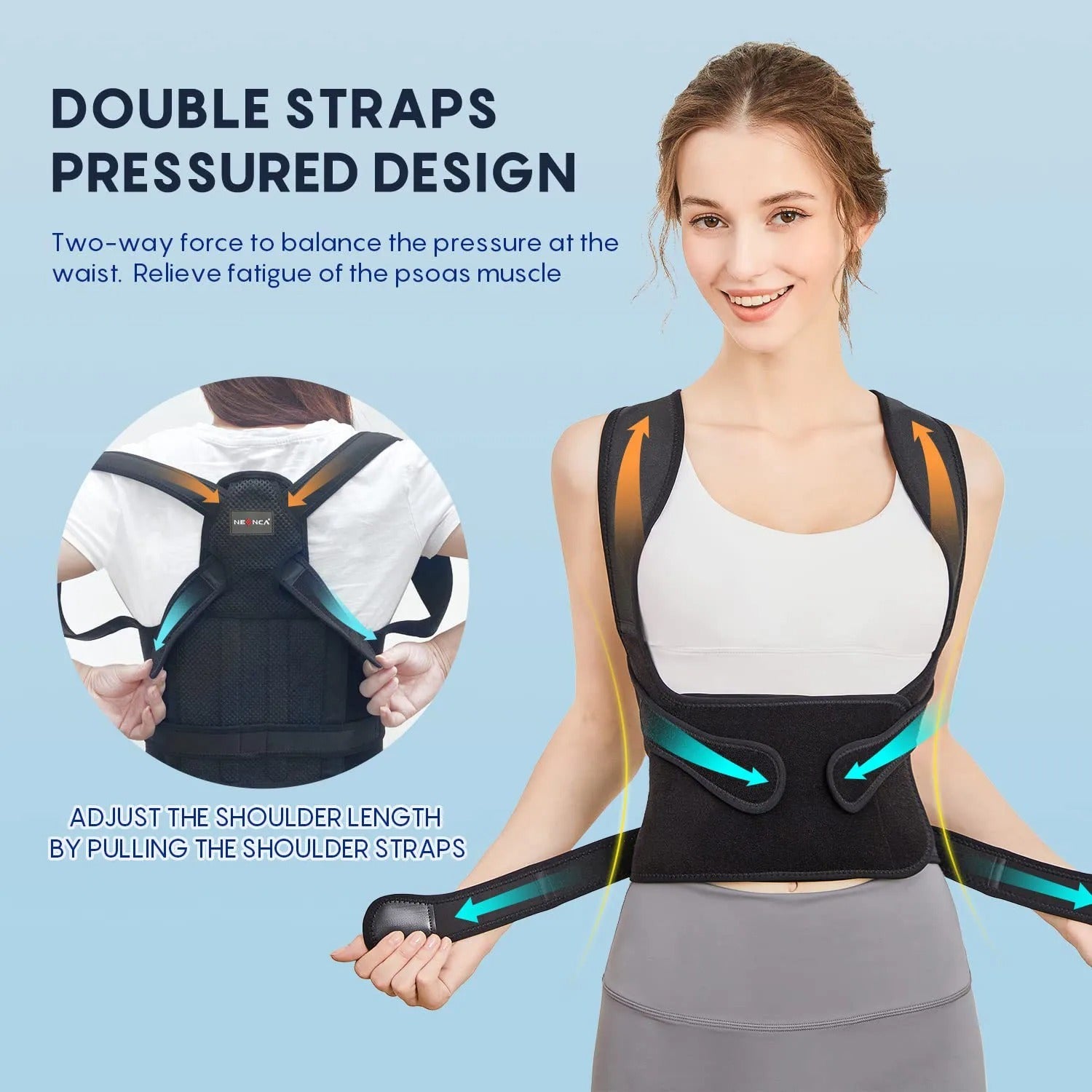 Back Posture Correction Belt Invisible Anti-Humpback Orthotics Band BargainsRule