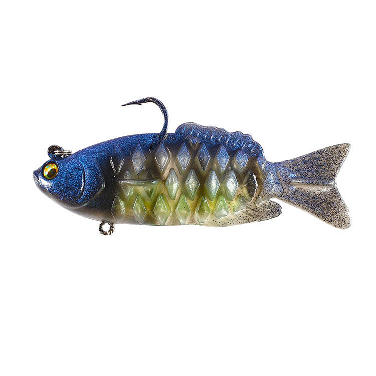 Soft Shad Bait Ultrasoft Multisection Silicone Jig Head Lure Dark Sleeper Swimbait For Bass Fishing