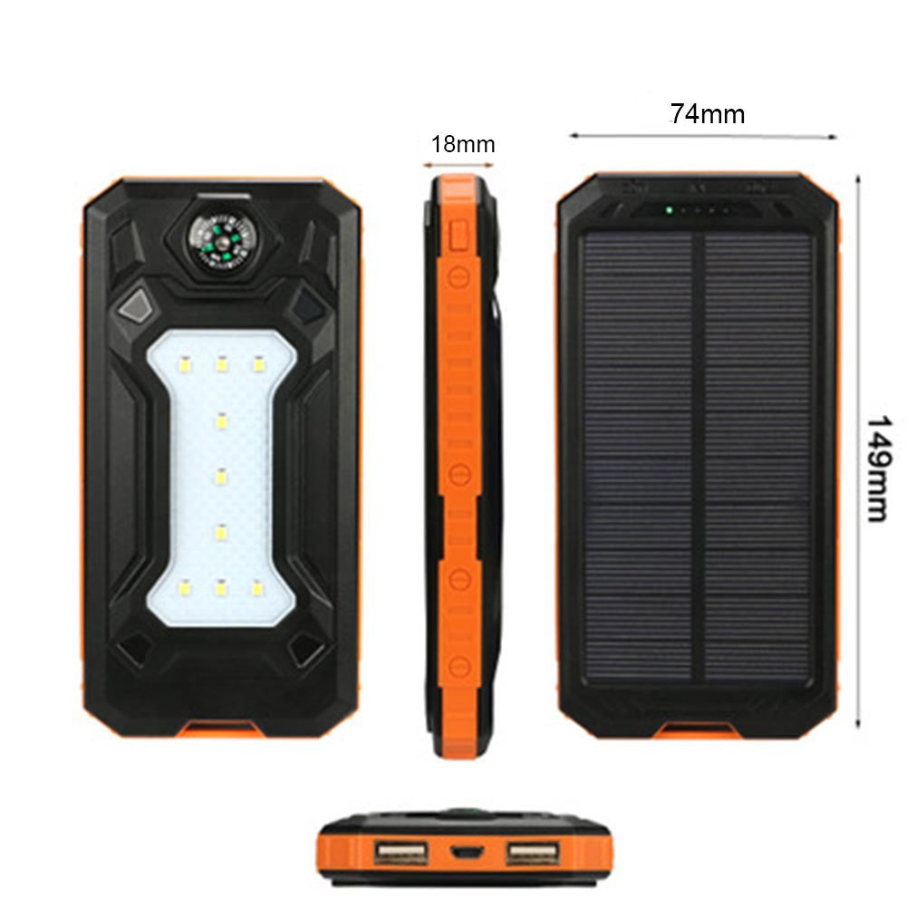 20000mAh Outdoor Camping Light  Thin Large Capacity Solar Power Bank