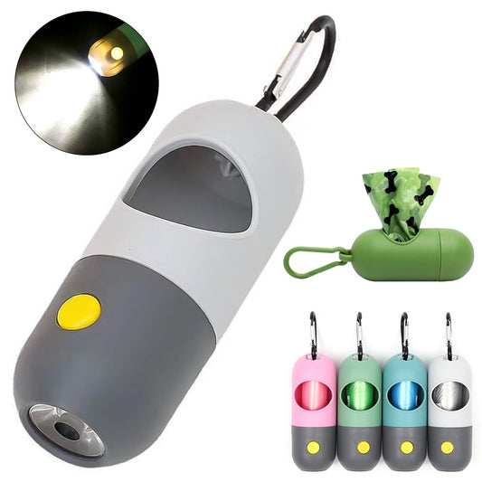 Led Light Pet Waste Bag Dispenser For Dogs Cats Dog Poop Scooper Bags Waste Bags Holder Dispensers Pet Clean Accessories BargainsRule