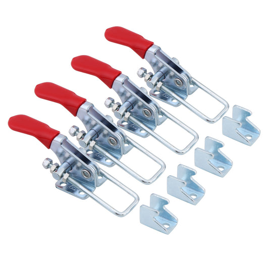 4PCS Latch Type Toggle Clamps Set Hand Tool Metal Holding Capacity 163kg/360lbs GH-40323 BargainsRule