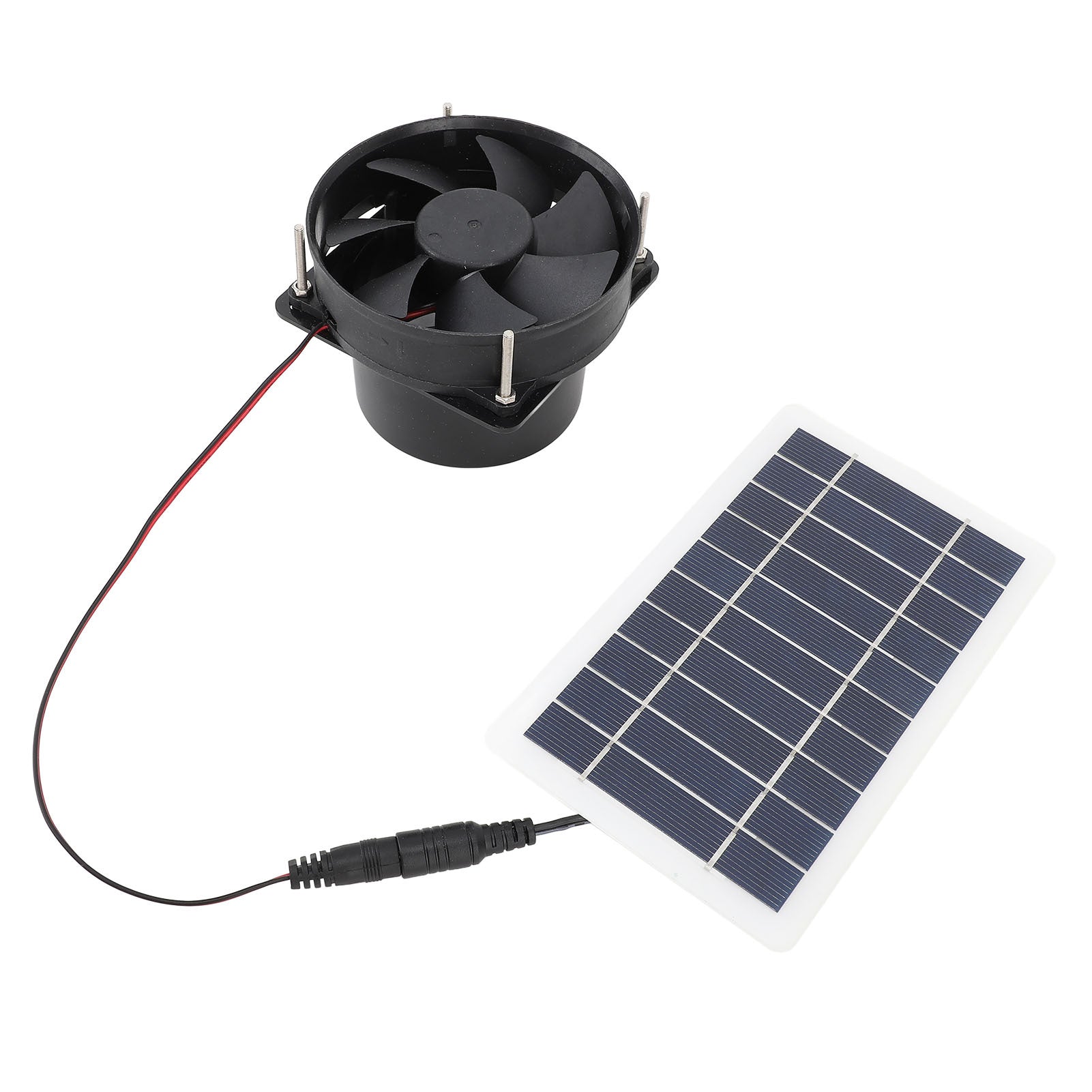 10W Solar Panel Powered Fan Kit Monocrystalline Silicon Solar Powered Exhaust Fan Portable Silent Solar Panel Fan for Outdoor BargainsRule