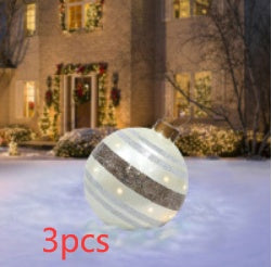 Christmas Ornament Ball Outdoor Pvc 60CM Inflatable Decorated Ball PVC Giant Big Large Balls Xmas Tree Decorations Toy Ball BargainsRule